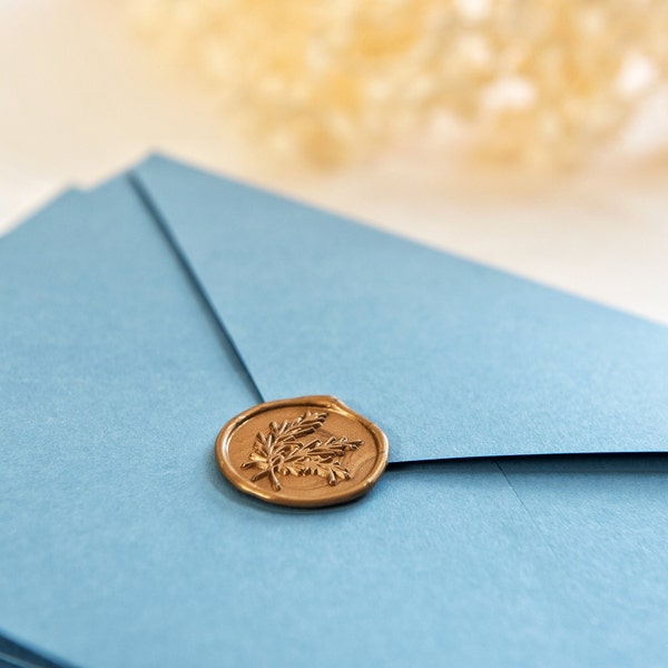 Premium Handmade 5x7 Envelopes in Dusty Blue | Heavyweight (135gsm) 5x7 Luxury Invitation Envelopes | Wedding Envelopes