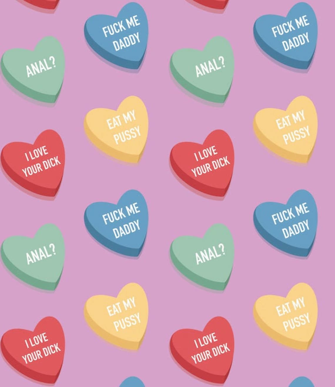 24in X 24in Dirty Candy Hearts Valentines Day Wrapping Paper Etsy UK