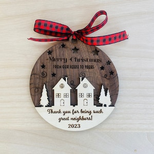 2024 Neighbor Christmas Gift Ornament best neighbor present Christmas gift for neighbor