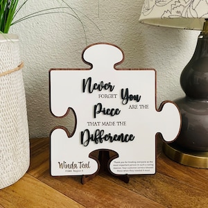 Personalized Retirement Puzzle Piece Gift: Farewell Keepsake