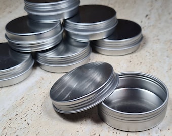 30ml Aluminium Silver Tins Jars Containers Vessels | Suitable for Skincare Cosmetic Packaging Storage Containers
