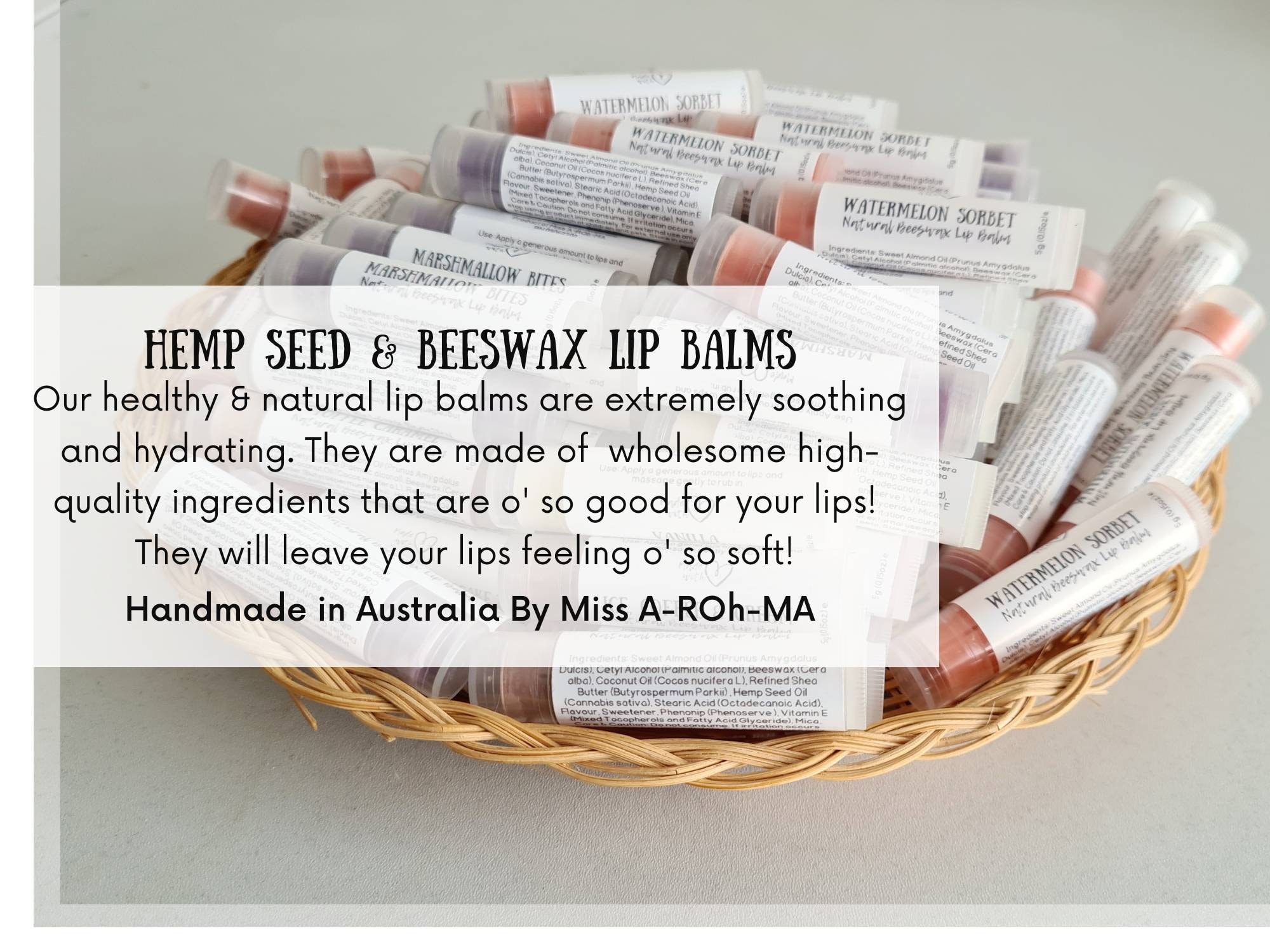 Bulk Lip Balms Custom Label Pure Hemp Seed & Shea Butter Etsy Australia