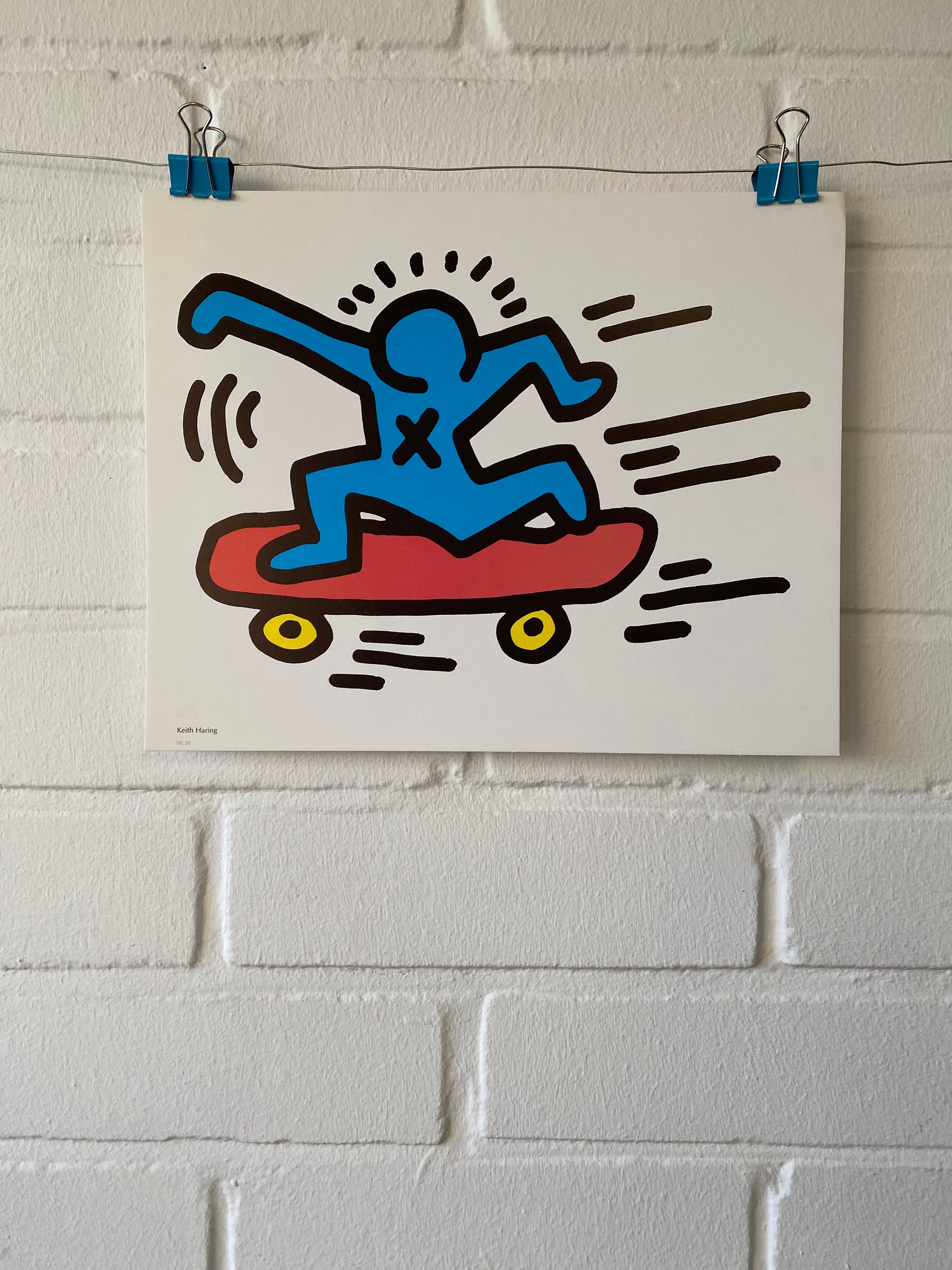 Small Original Poster, 1992, Keith Haring, Skater