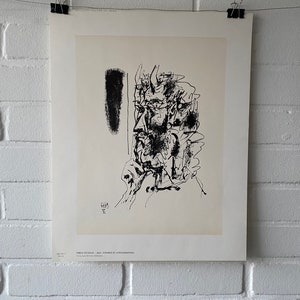 Cartel original, 1983, Pablo Picasso, Verlag der Kunst, Poèmes et litographies, de 1949, boceto, retrato, vintage, museo, exposición