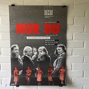 Cartel original, 1986, Only You, Theater am Turm Frankfurt, Una comedia sobre el amor, Vintage, Mullet, Decoración, Retro, Actor,