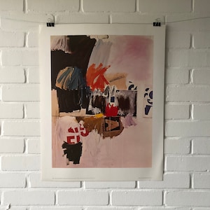 Cartel original, Robert Rauschenberg, Alquiler de verano, Arte pop, Museo Whitney, Nueva York, Exposición, Arte, Abstracto, Vintage, Decoración, Retro,