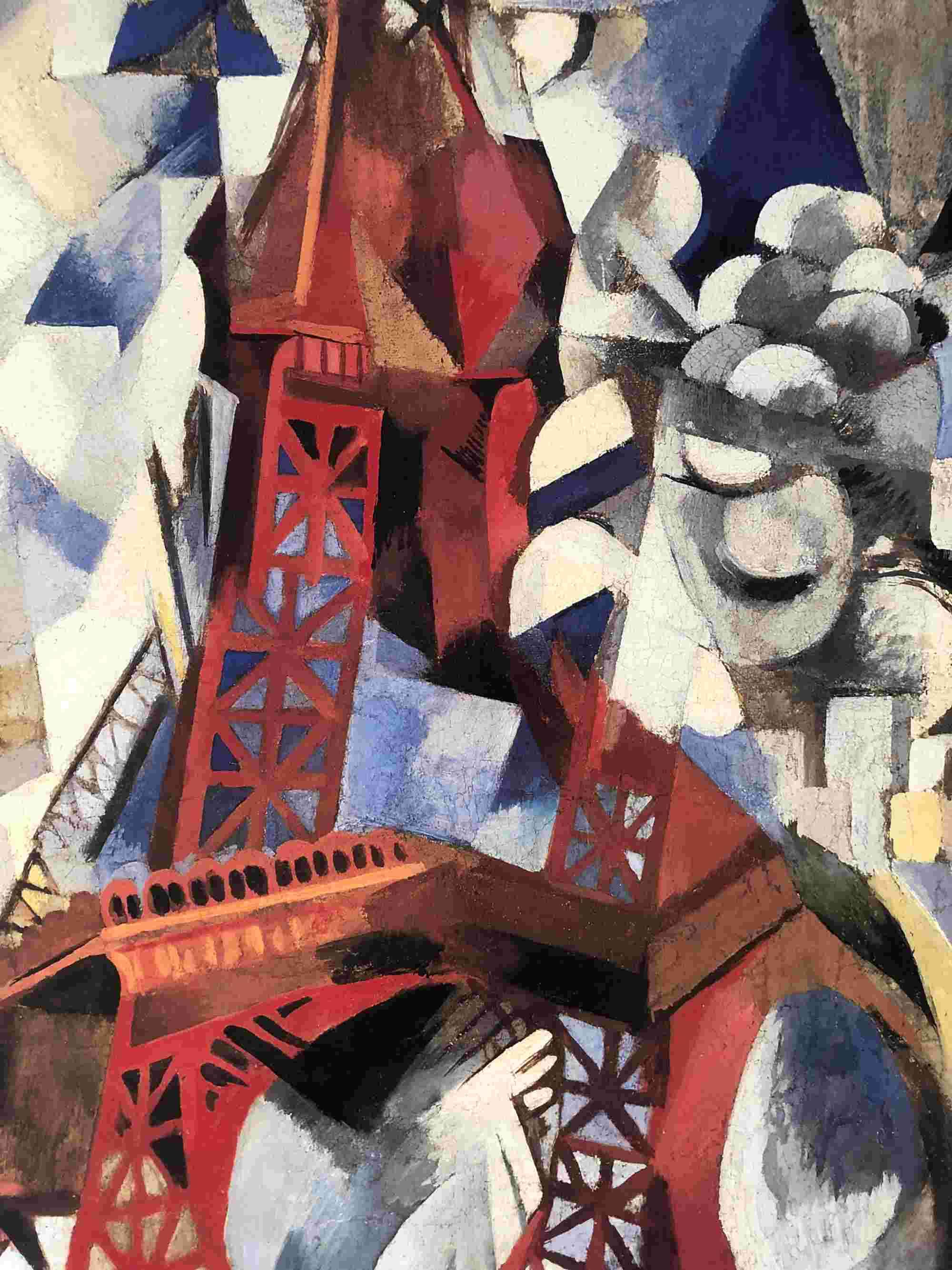 Original poster robert delaunay red eiffel tower guggenheim etsy