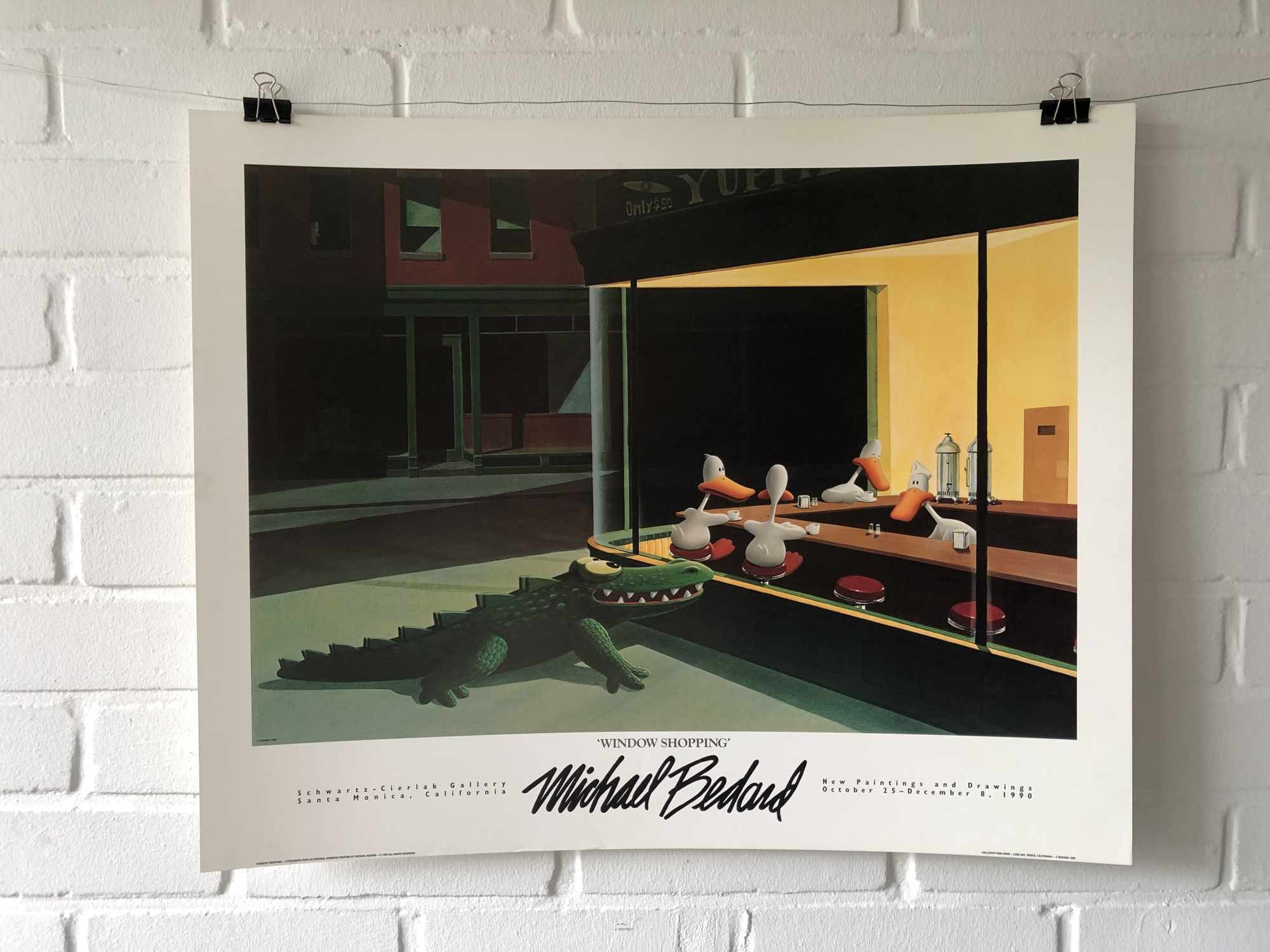 Original Poster, Michael Bedard, Airbrush, Window Shopping, 1989