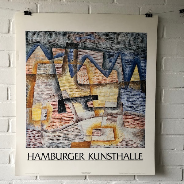 Original Poster, Paul Klee, Rocky Coast, 1988, Hamburger Kunsthalle, Exhibition, Museum, Classical Modernism, Vintage, Sea, Bauhaus