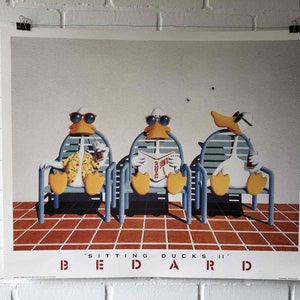 Original Poster, Michael Bedard, Sitting Ducks II, Airbrush, 1992