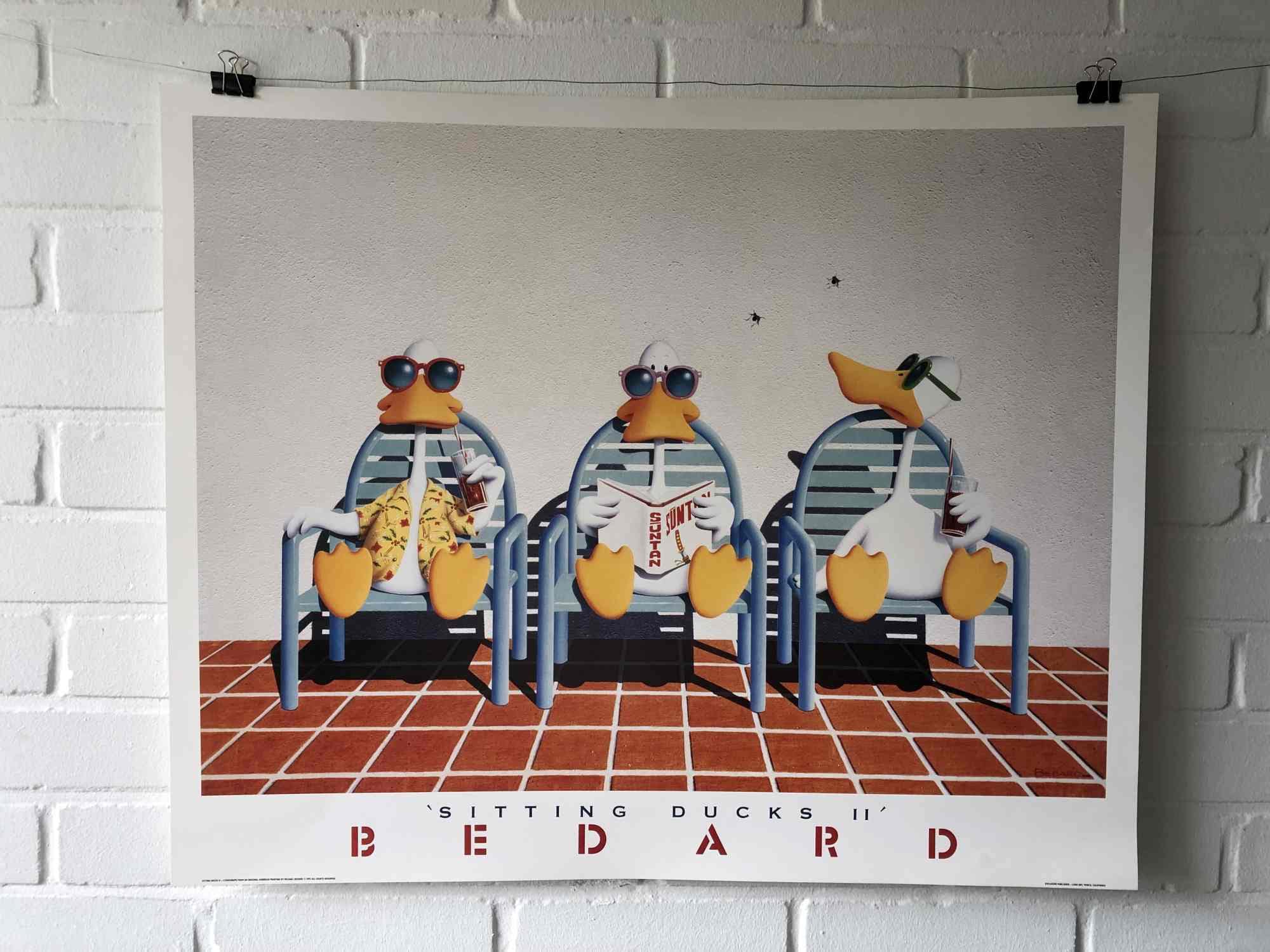 Original Poster, Michael Bedard, Sitting Ducks II, Airbrush, 1992