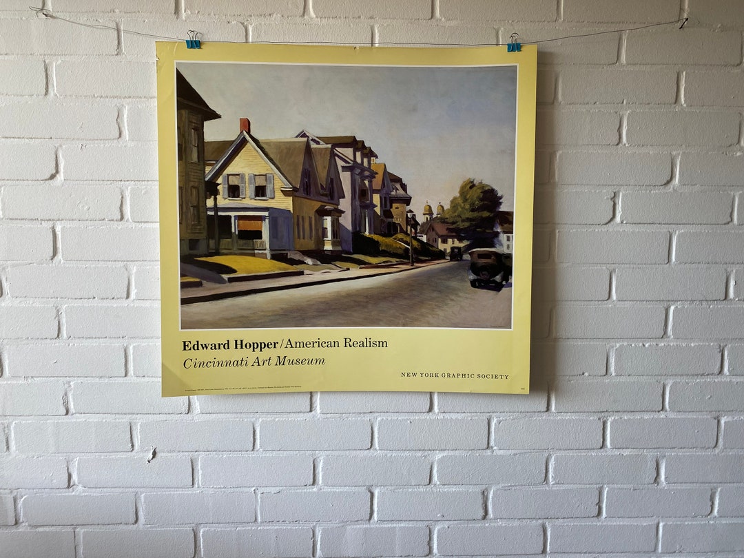 Original Poster Edward Hopper Street Scene Gloucester Etsy