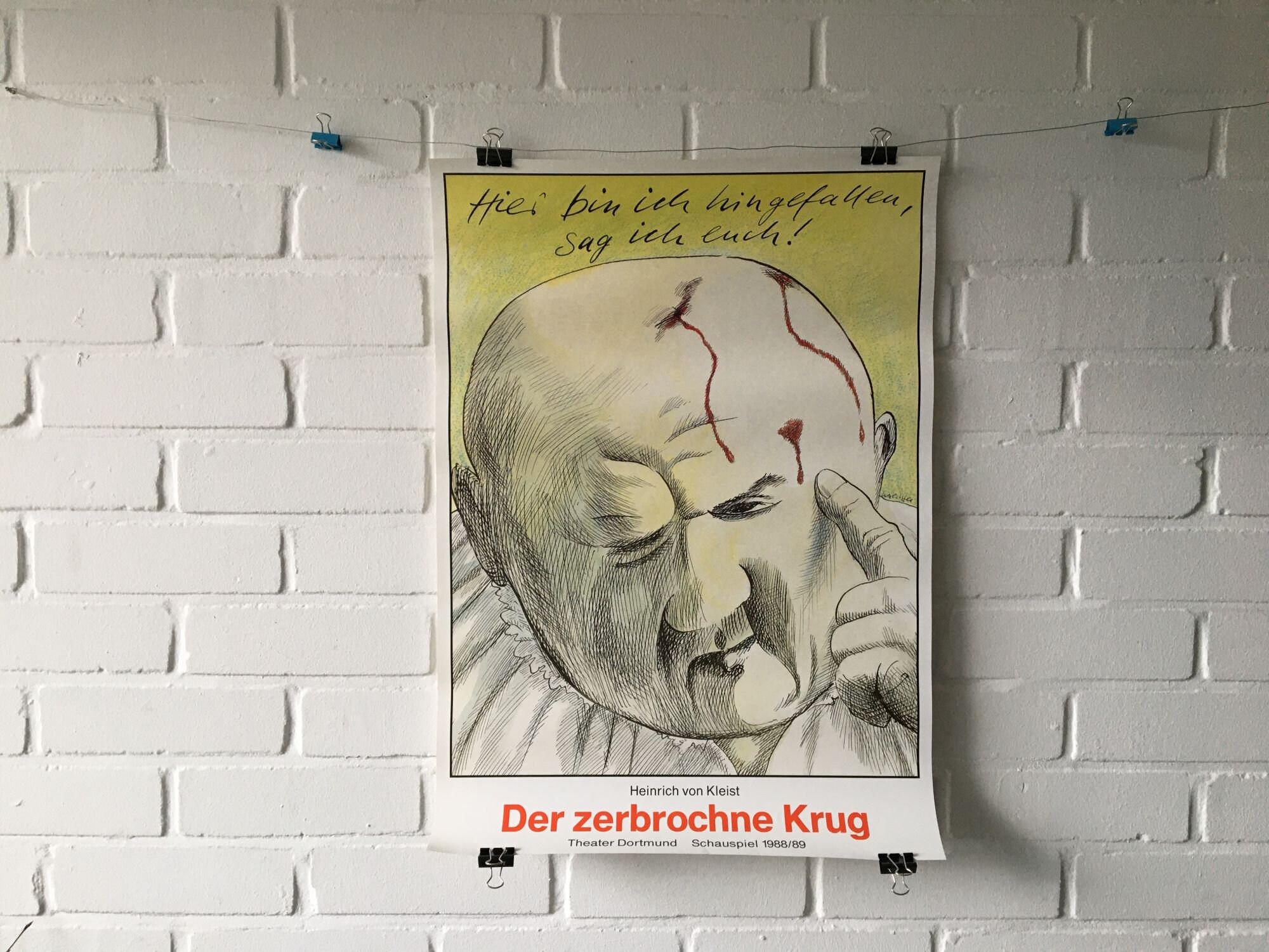 Original Poster, Friedrich Karl Waechter, Kleist, Broken Jug, Blood ...