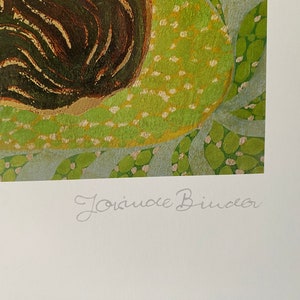 Original poster, Jorinde Binder, Euphoric Trees, high gloss, gold, Cosima Munich, 1980s, vintage, sun, garden, butterfly, moon, tree image 7
