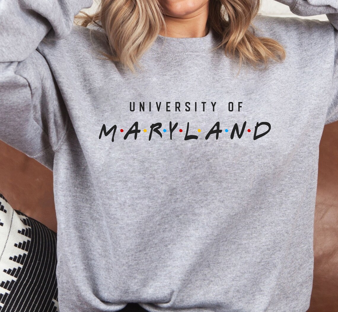 University of Maryland Sweatshirt Maryland Sweater Maryland Etsy
