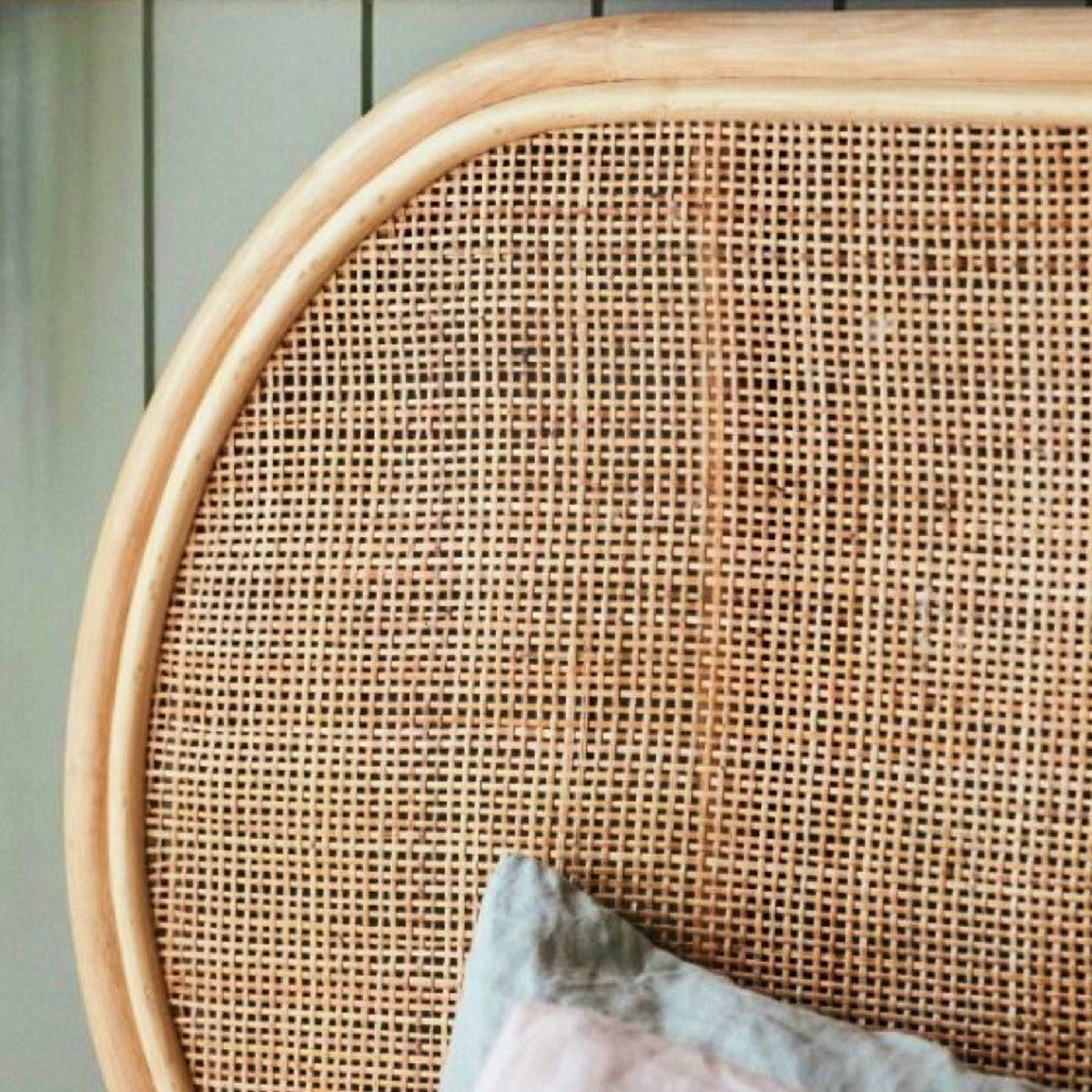 Square Cane Webbing Bedhead, Natural Rattan Handmade Headboard,wall Mounted Headboard - Etsy