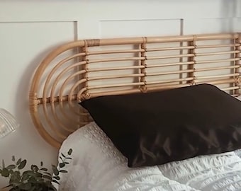 Natural Rattan Headboard, Rattan Oval Headboard, Oval Bedhead, Wall Mounted Headboard