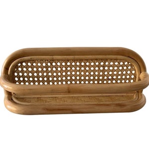 Handwoven Rattan Shelf - Versatile Storage for Kids' Rooms