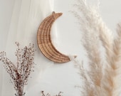 Rattan Luna Wall Hanging Moon Figure Handmade Wall Decor