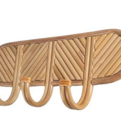 Rattan Wall Hooks Rattan Coat Hanger Bamboo Rattan Wall Etsy