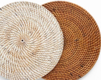 Rattan Placemats, Wicker Placemats, Rattan White Placemats, Rattan Brown Placemats