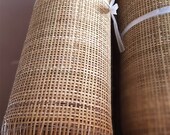 Natural Rattan Cane Webbing Woven Mesh Webbing Half Bleached Square Knitting Radio Weave Rattan Webbing Open Weave Square Woven For Crafts