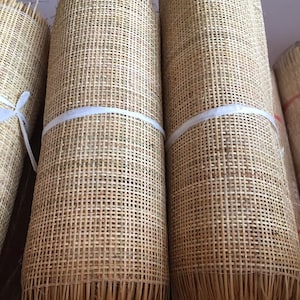 20" Cane Webbing, Radio Weave,Cane Square Webbing, Natural Rattan Woven Mesh, Rattan Webbing, Width 20”