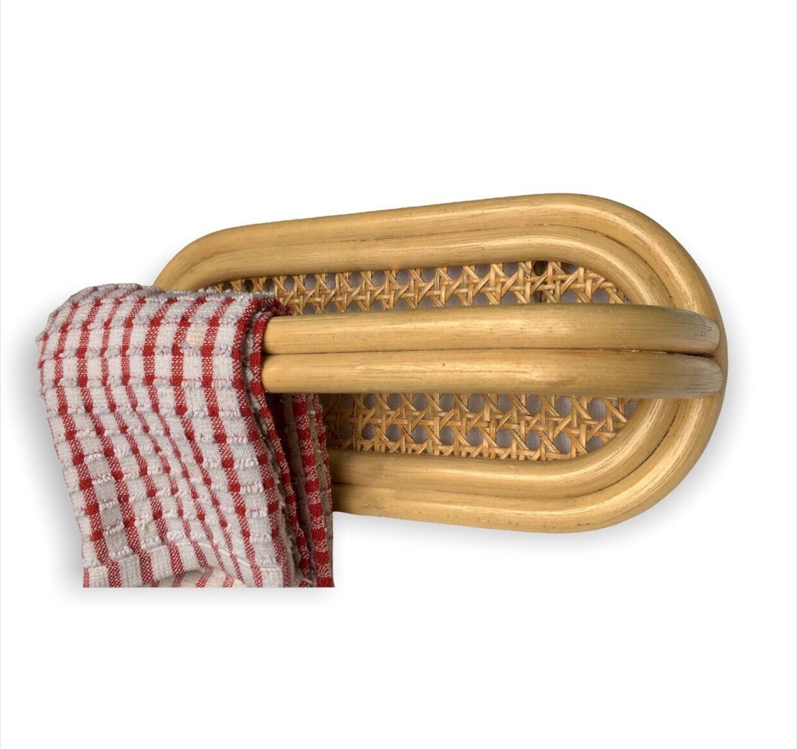 Rattan Towel Hanger Kitchen Towel Hanger Rattan Towel Rack Etsy