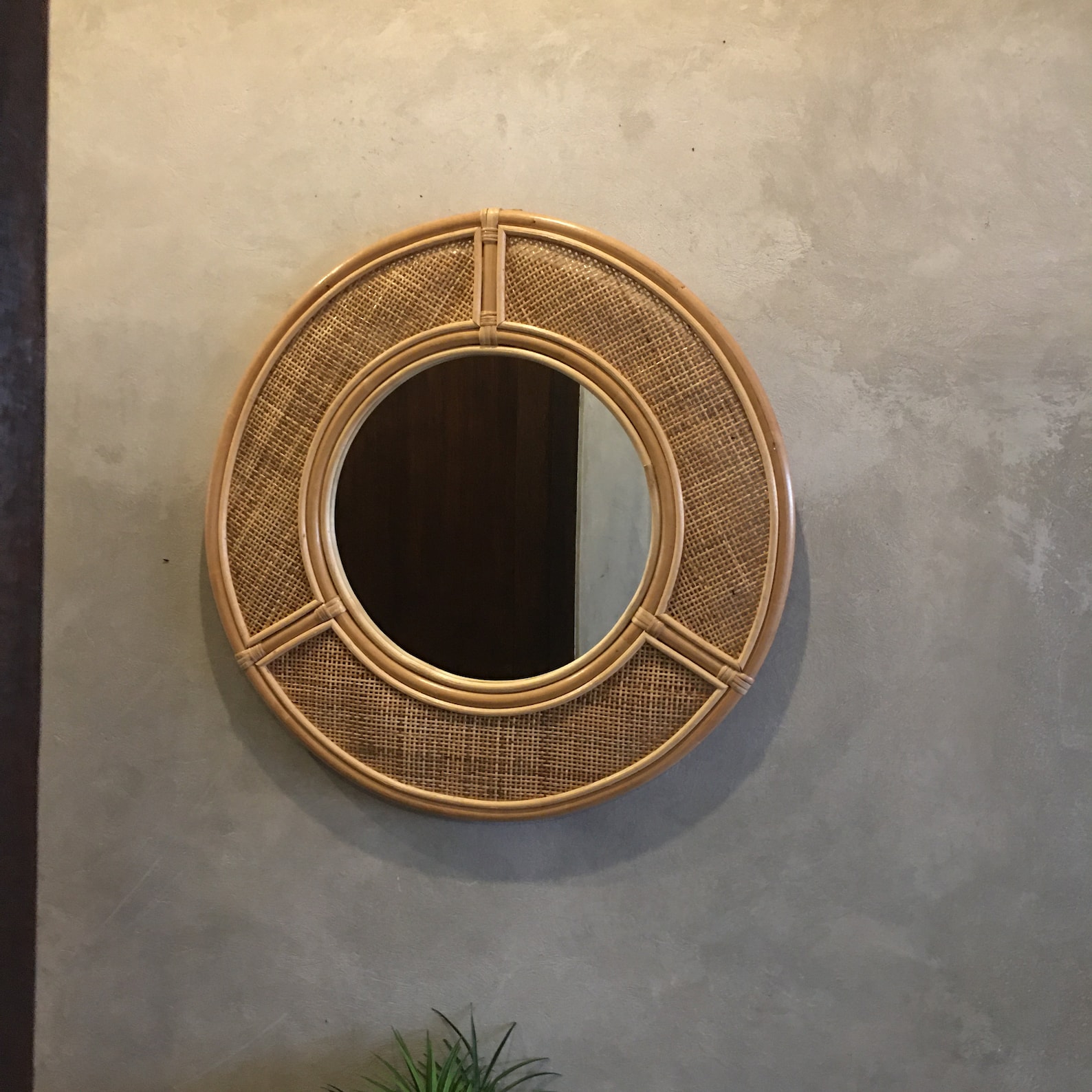 Rattan Round Mirror Rattan Circle Mirror Cane Square bing Etsy UK