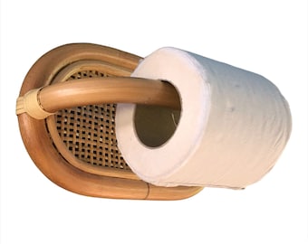 Rattan Toilet Roll Holder, Oval Toilet Paper Holder, Simple Design Bathroom Decor