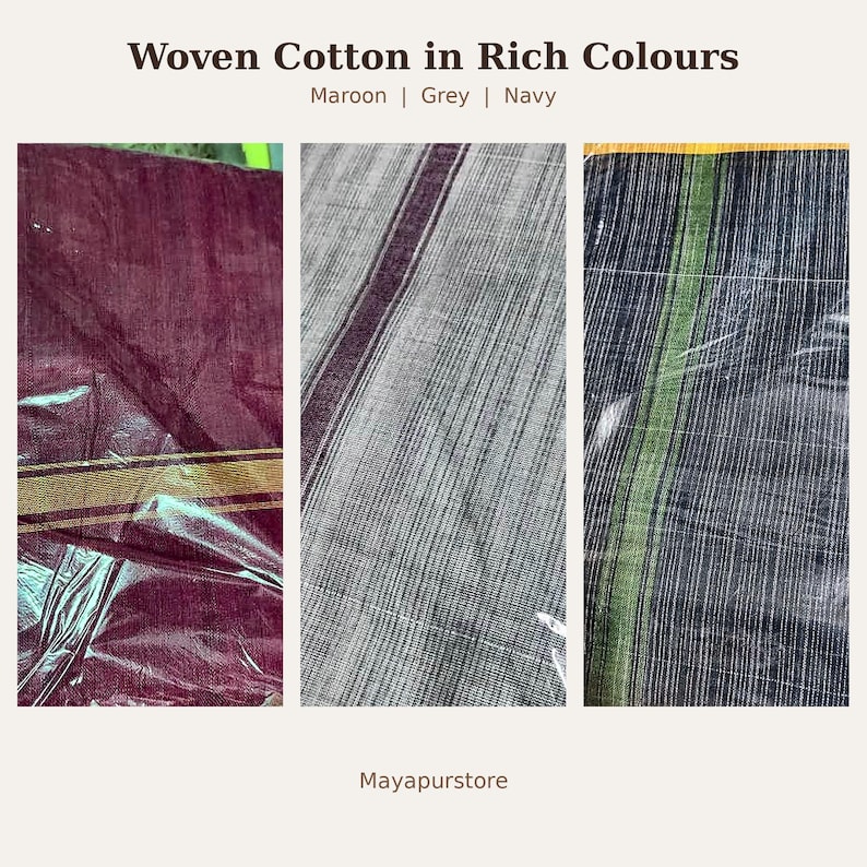 Cotton Dhoti för män, indiska herrkläder, Hare Krishna Devotee Dhoti från Mayapur Dham, Vaishnava Kirtan Wear | Mayapurstore bild 10