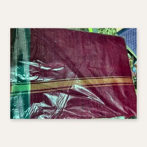 Cotton Dhoti för män, indiska herrkläder, Hare Krishna Devotee Dhoti från Mayapur Dham, Vaishnava Kirtan Wear | Mayapurstore bild 3