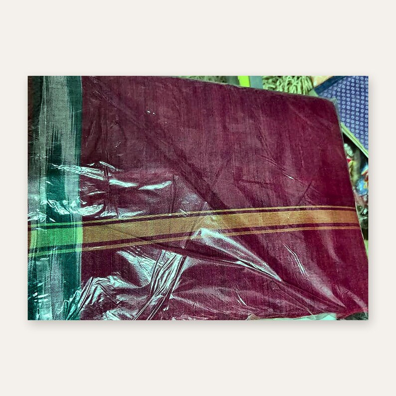 Cotton Dhoti för män, indiska herrkläder, Hare Krishna Devotee Dhoti från Mayapur Dham, Vaishnava Kirtan Wear | Mayapurstore bild 3