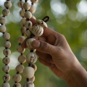 Perfekt rund Tulsi Mala 108 pärlor, precisionspolerat naturligt Japa-halsband för Hare Krishna-sång och meditation | Mayapurstore bild 1