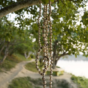 Perfekt rund Tulsi Mala 108 pärlor, precisionspolerat naturligt Japa-halsband för Hare Krishna-sång och meditation | Mayapurstore bild 6