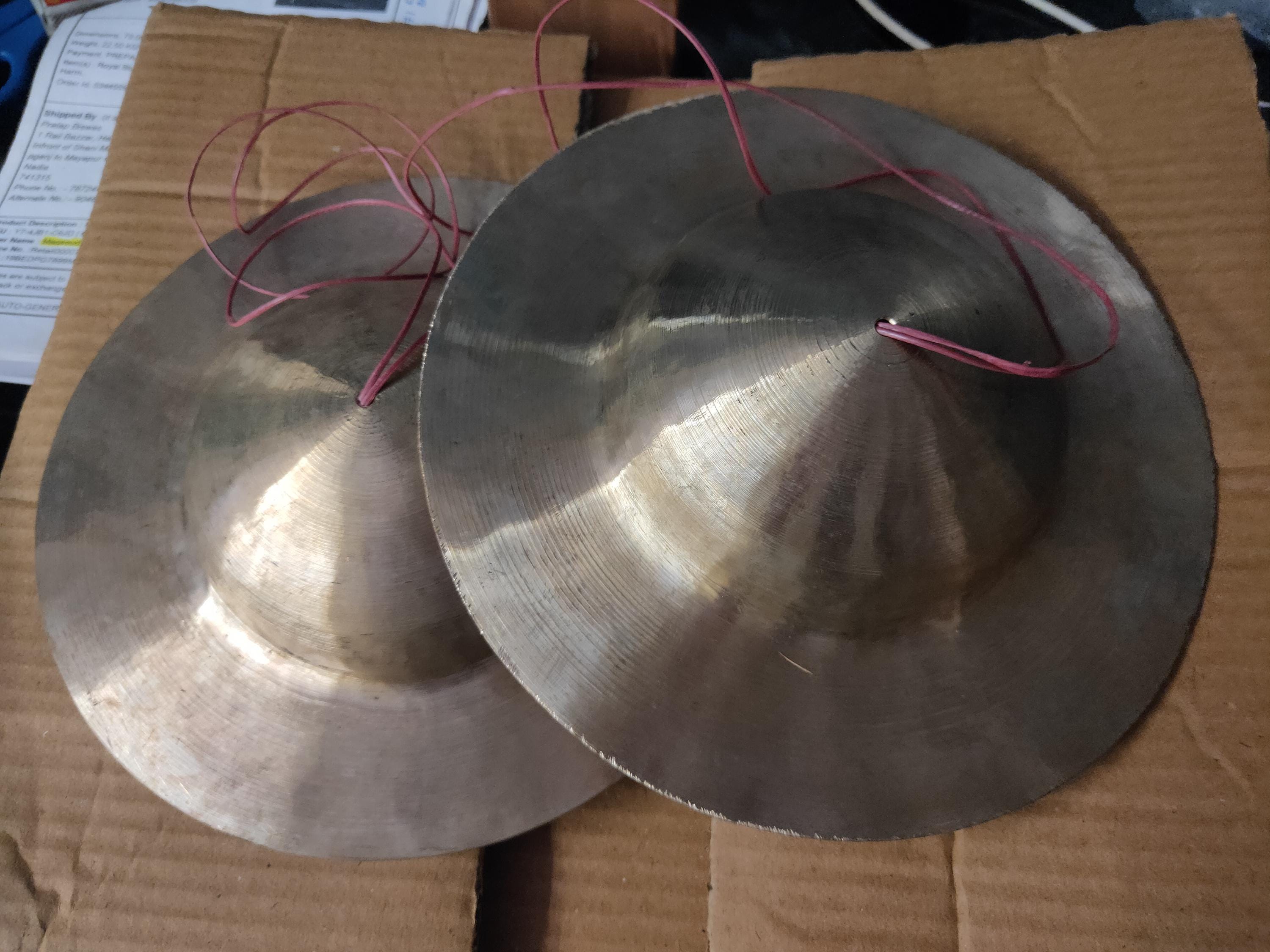 Jompo/jhanjh/percussion Instruments Hand Made Cymbal Pair (gold) - Etsy