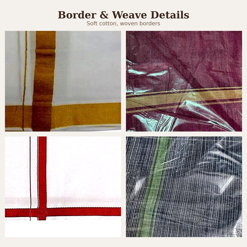 Cotton Dhoti för män, indiska herrkläder, Hare Krishna Devotee Dhoti från Mayapur Dham, Vaishnava Kirtan Wear | Mayapurstore bild 8