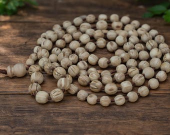 Tulsi Japa Mala, 108 natürliche runde Perlen, poliert | Mayapurstore | Bestseller