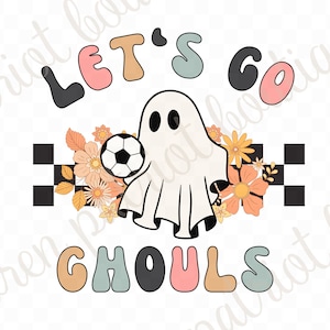 Halloween Ghost SVG PNG Halloween Soccer SVG png Halloween Retro Ghost Digital Download Soccer Mom Gift Soccer Coach Gift Soccer Game Day