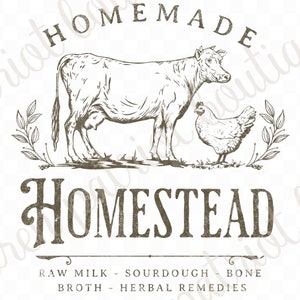 Home Sweet Homestead SVG File Farm SVG PNG Homestead Mama Cut File Digital Download Free Range Farmer svg Design File Cricut Cow Chicken svg