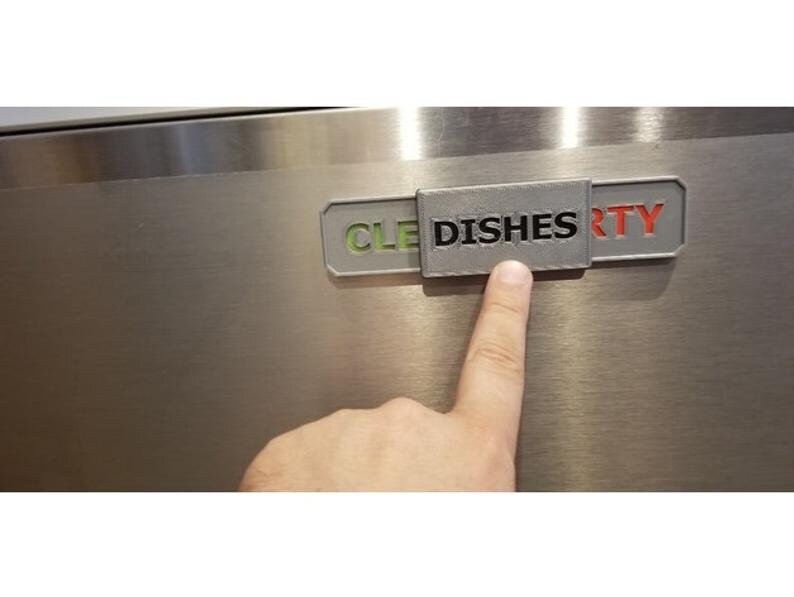 Dishwasher Sign / dishwasher clean or dirty sign / dishes done Etsy