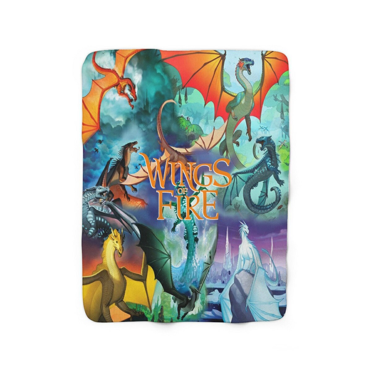 Wings of Fire All Together Sherpa Fleece Blanket Wings Blanket WOF
