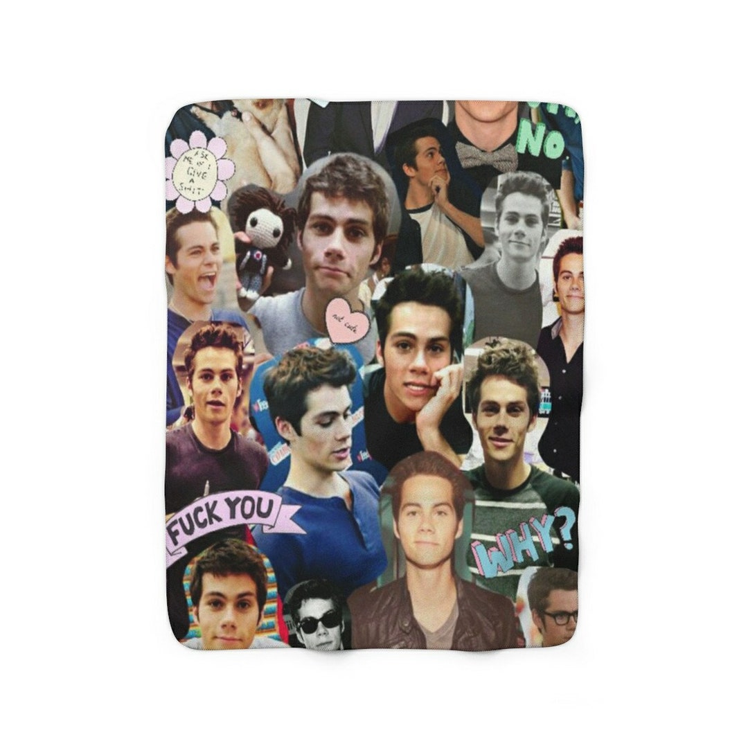 Dylan O'brien Photo Collage Series 6 Sherpa Fleece Throw Blanket Dylan