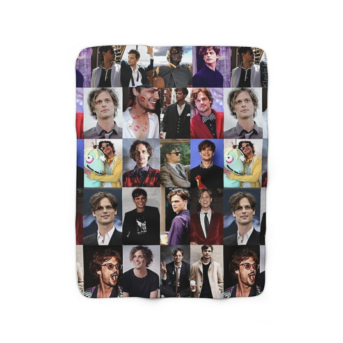 The King Matthew Gray Gubler Himself Photo Collage Sherpa Fleece