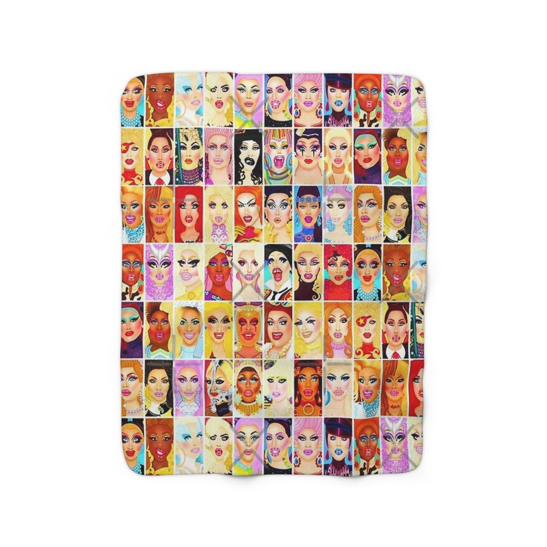 DRAG QUEEN ROYALTY Sherpa Fleece Throw Blanket Drag Queen Etsy