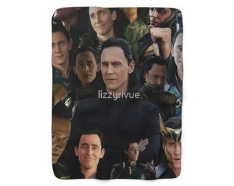 Tom Hiddleston Photo Collage 3 Sherpa Fleece Throw Blanket | 7Tom Hiddleston Photo Collage Throw Blanket | Tom Hiddleston Collage Blanket