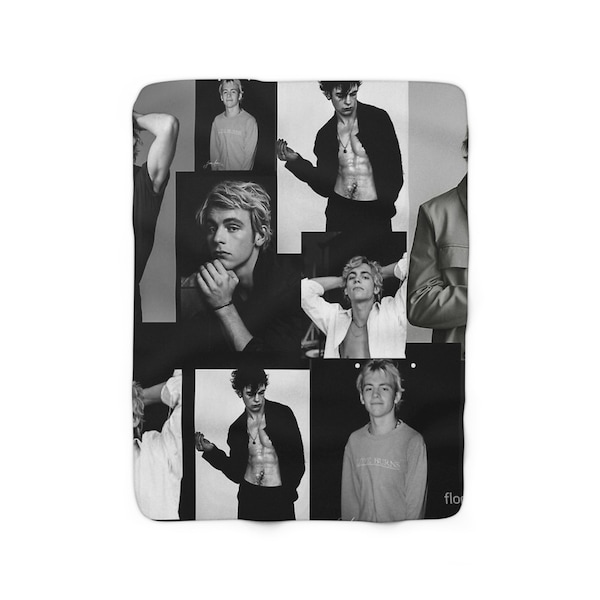 Ross Lynch Collage Sherpa Fleece Throw Blanket | Ross Lynch Collage Blanket |Ross Lynch Collage Blanket