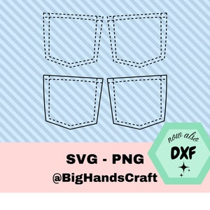 Jeans back pocket svg bundle, pocket outline, pocket stitching, jeans back pocket clip art, jeans pocket cut file silhouette and cricut