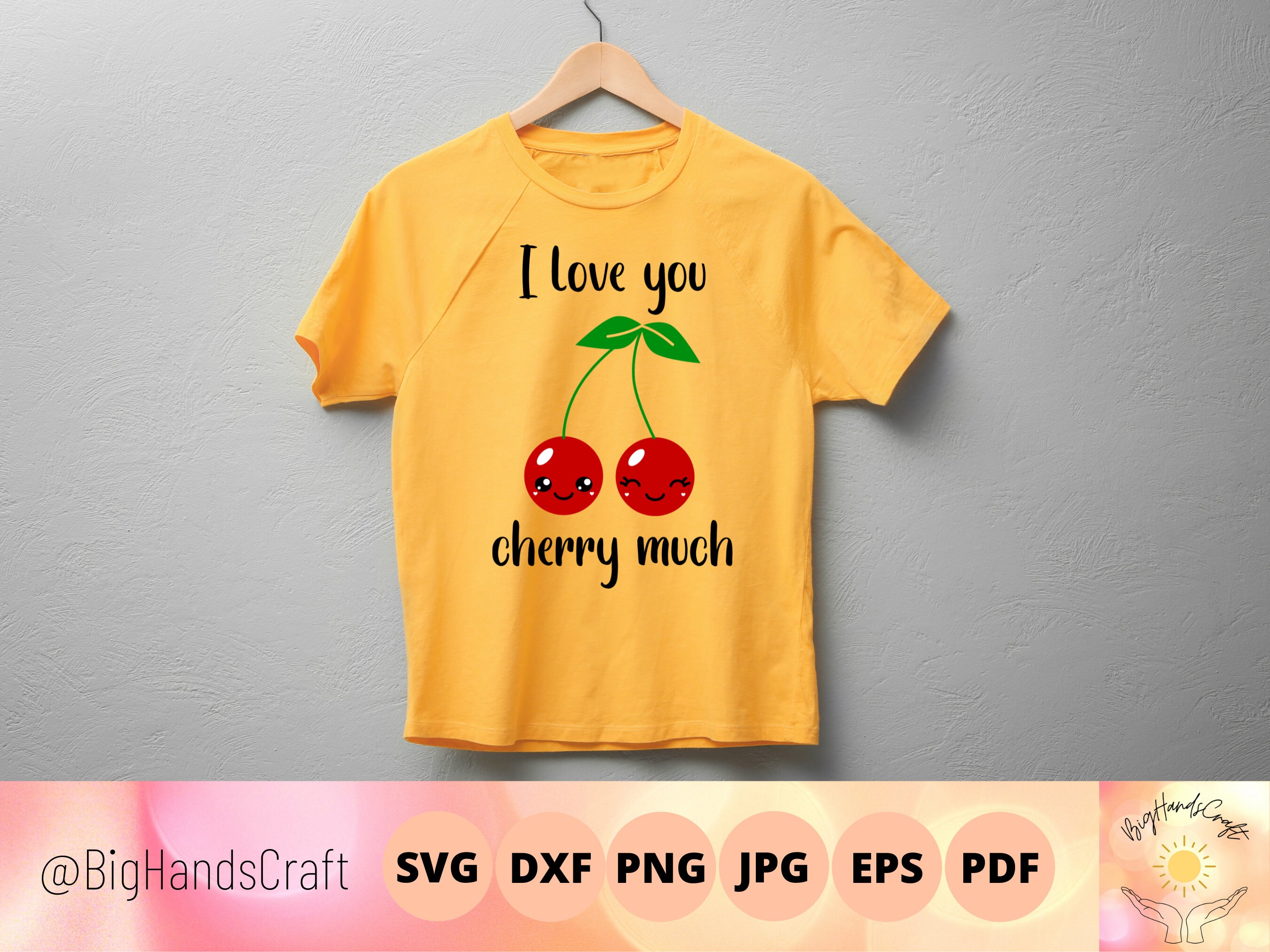 I Love You Cherry Much Svg, Cute Kawaii Cherries, Cutfile for Cricut ...