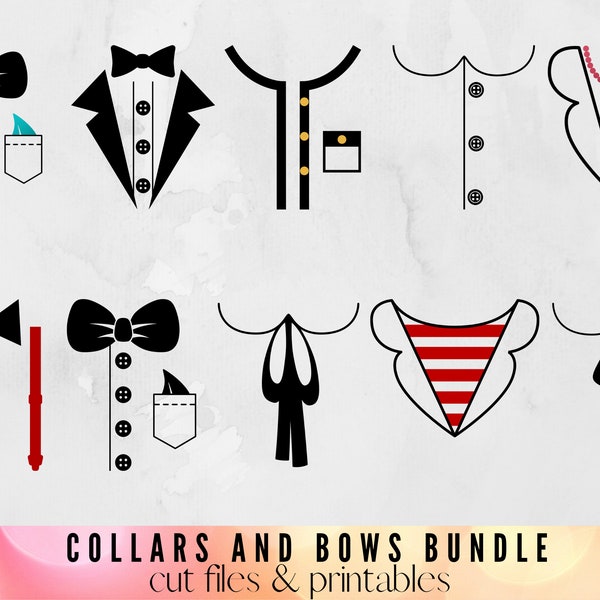 Tuxedo shirt, classic cardigan, necklace and collar, fashion clothes, wedding outfit svg, Bow tie, baby shower gift, newborn gift svg